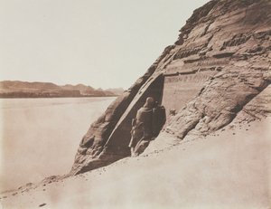 Stora Speos - Utsikt från sandsluttningen (Temple of Ramesses II), Abu Simbel av Félix Teynard
