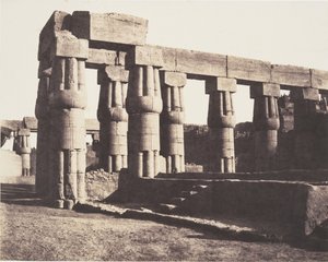Louksor Thebe, senare konstruktion - Gallerier - Paralleller, 1851-52. av Félix Teynard