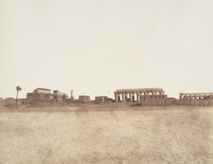 Louksor Thebe, Allmän syn på ruinerna, 1851-52. av Félix Teynard