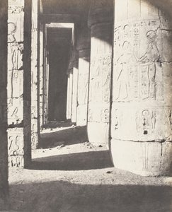 Medinet-Abou Thebe, Later Constructions - Second Court - Ga..., 1851-52, tryckt 1853-54. av Félix Teynard