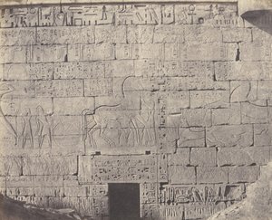 Medinet-Abou Thebe, Constructions Posteriores - Fragment de Sculpt..., 1851-52, tryckt 1853-54. av Félix Teynard