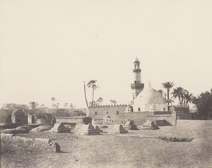 Souâdj, muslimsk kyrkogård och Mouràd-Beys grav, 1851-52, tryckt 1853-54. av Félix Teynard