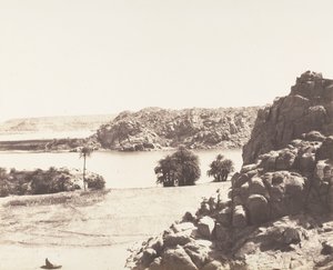 Tâfah, Granite Rocks on the Banks of the Nile, 1851-52, tryckt 1853-54. av Félix Teynard