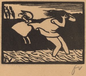 Badande fångade i en storm, 1893. av Félix Vallotton