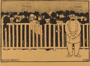 Andra biljettkassan, 1893. av Félix Vallotton