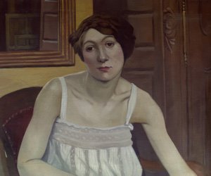 Porträtt av en kvinna i halvfigur av Félix Vallotton