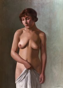 Stående ung flicka av Félix Vallotton