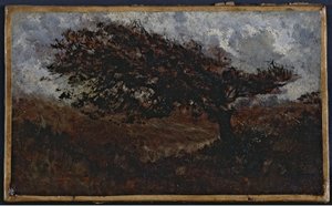 Le coup de vent, mellan 1850 och 1860 (olja på papper på duk) av Félix Ziem