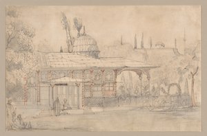 Paviljong nära en moské, 1800-tal. av Félix Ziem