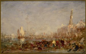 Venedig, 1800-talets andra hälft (olja på trä) av Félix Ziem