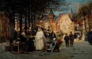Den första nattvarden, 1894. av Flora Macdonald Reid