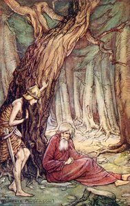 Boadicea and the Druid, från dikten Boadicea av William Cowper, från Reading from Historical Romances, publicerad 1914 av Florence Anderson