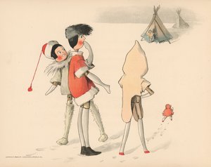 Illustration för Golliwoggs Polar Adventures av Florence K. Upton