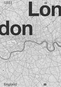 London Minimal karta av Florent Bodart