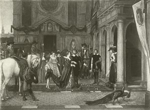 Marie de Medici i Rubens hus (gravyr)