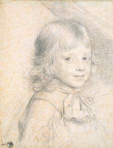 Porträtt av Filip av Savojen som ett barn, 1660-1670-talen. av Florent de La Mare Richart