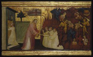 Saint Lawrence befriar själar från skärselden av Florentine Lorenzo di Niccolò Italian