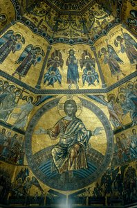 Mosaik på det kupolformade taket i St Johns Baptistry, Florens (mosaik)