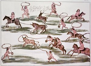 The Indian Mocovi Method of Hunting, illustration från 