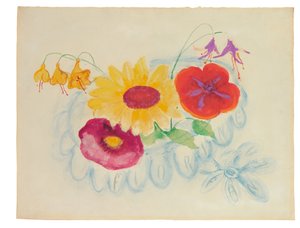 Midsommarbukett, ca 1920 (blandmaterial på papper)