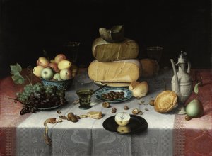 Stilleben med ost, c.1615