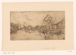 Flodutsikt med figurer i en båt North (originaltitel) av Floris Verster
