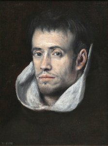 Porträtt av dominikansk (eller trinitarisk) broder av Follower of El Greco