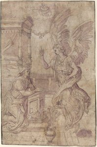 Bebådelsen av Follower of Frans Floris I