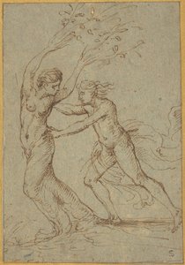 Apollo och Daphne av Follower of Giulio Romano