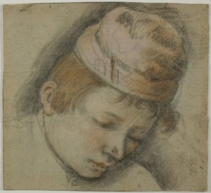 Ungdomschef i rosa keps av Follower of Jacopo Bassano