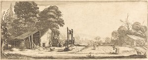 Trädgården av Follower of Jacques Callot