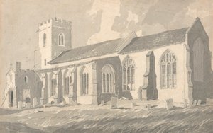 Södra sidan av Catfield Church, Norfolk av Follower of John Sell Cotman