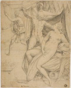 Tarquin och Lucretia av Fontainebleau School