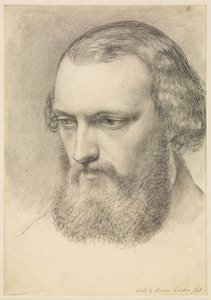 Porträtt: Huvudstudie av Daniel Casey (tre fjärdedels vy) av Ford Madox Brown