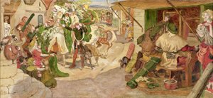 Etableringen av de flamländska vävarna i Manchester 1363 av Ford Madox Brown