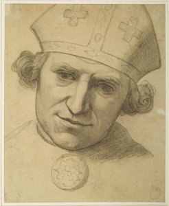 Rättvisans ande - Studie för en biskopschef av Ford Madox Brown