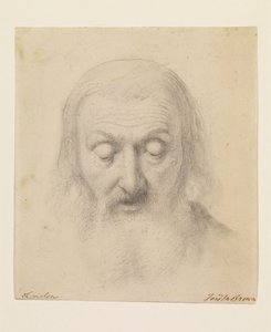 Wycliffe läser sin bibelöversättning - Studie för Wycliffes chef av Ford Madox Brown
