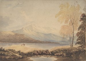 Lakeland Landscape, tidigt 1800-tal. av Formerly attributed to Copley Fielding.