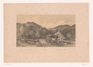 Skogshuggare i Schwarzwald Del av Schwarzwald / Im Schwarzwald / Paisage del Monte Negro (Sur de Alemania) (titel på objekt) Figurer i ett landskap (serietitel)