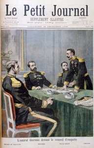 Amiral Gervais framför utredningsnämnden, 1895 av Fortuné Méaulle