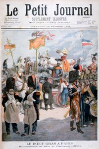 Feda oxar firande i Paris, 1896 av Fortuné Méaulle