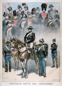 Gendarmes nya uniform, 1896 av Fortuné Méaulle