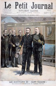 Överlevande från staden Saint Nazaire, befälhavare Jagueneau och kapten Nicolai, 1897 av Fortuné Méaulle