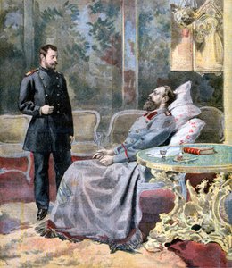 Tsarevich Nicholas och hans far Tsar Alexander III av Ryssland, 1894