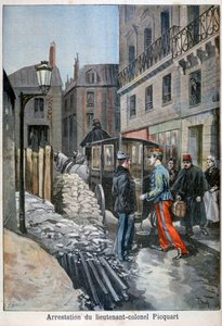 arresteringen av överstelöjtnant Picquart, 1898 av Fortuné Méaulle