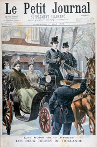 De två drottningarna av Holland besökte Paris, Frankrike, 1898 av Fortuné Méaulle
