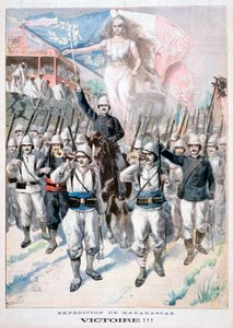 Victory!!, fransk intervention på Madagaskar, 1895 av Fortuné Méaulle