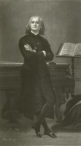 Franz Liszt (gravyr) av Fortune Joseph Seraphin Layraud