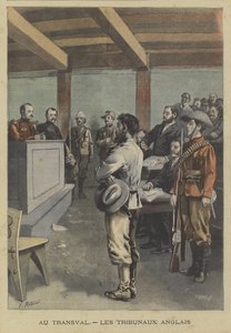 En boer inför en brittisk domstol i Transvaal