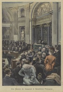 En mottagningssession på Academie Francaise, Paris av Fortune Louis Meaulle